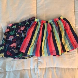 Carter’s Dino/Striped Skirts